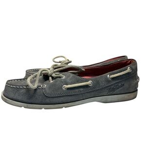 Helly Hansen Grey Leather Boat Shoes with Laces, size 9